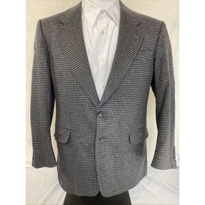 GIANFRANCO RUFFIN ITALY Men's Sport Coat Size 40R Gray Black Cashmere Blend